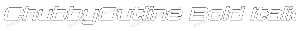 ChubbyOutline Bold Italic字体转换
